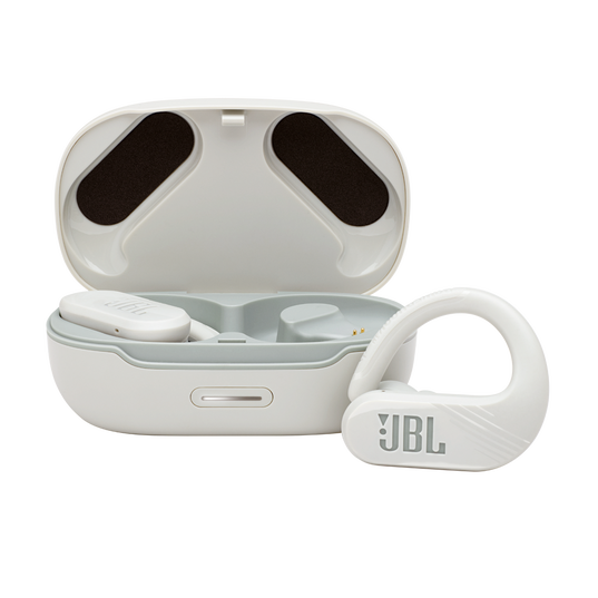 JBL Endurance Peak II - White - Waterproof true wireless sport earbuds - Hero